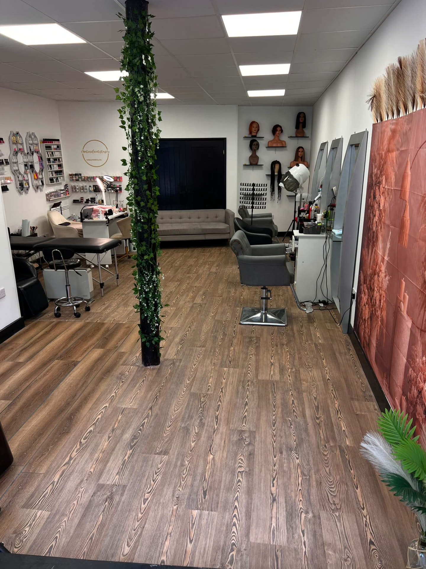 The real Montana Beauty Empire salon interior in Blackley, Manchester
